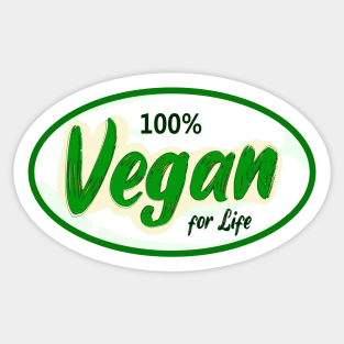 Veganism saves Lives Healthy Green and Lean Sticker